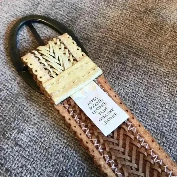 Xhilaration Genuine Leather Braided Belt - Picture 4 of 5